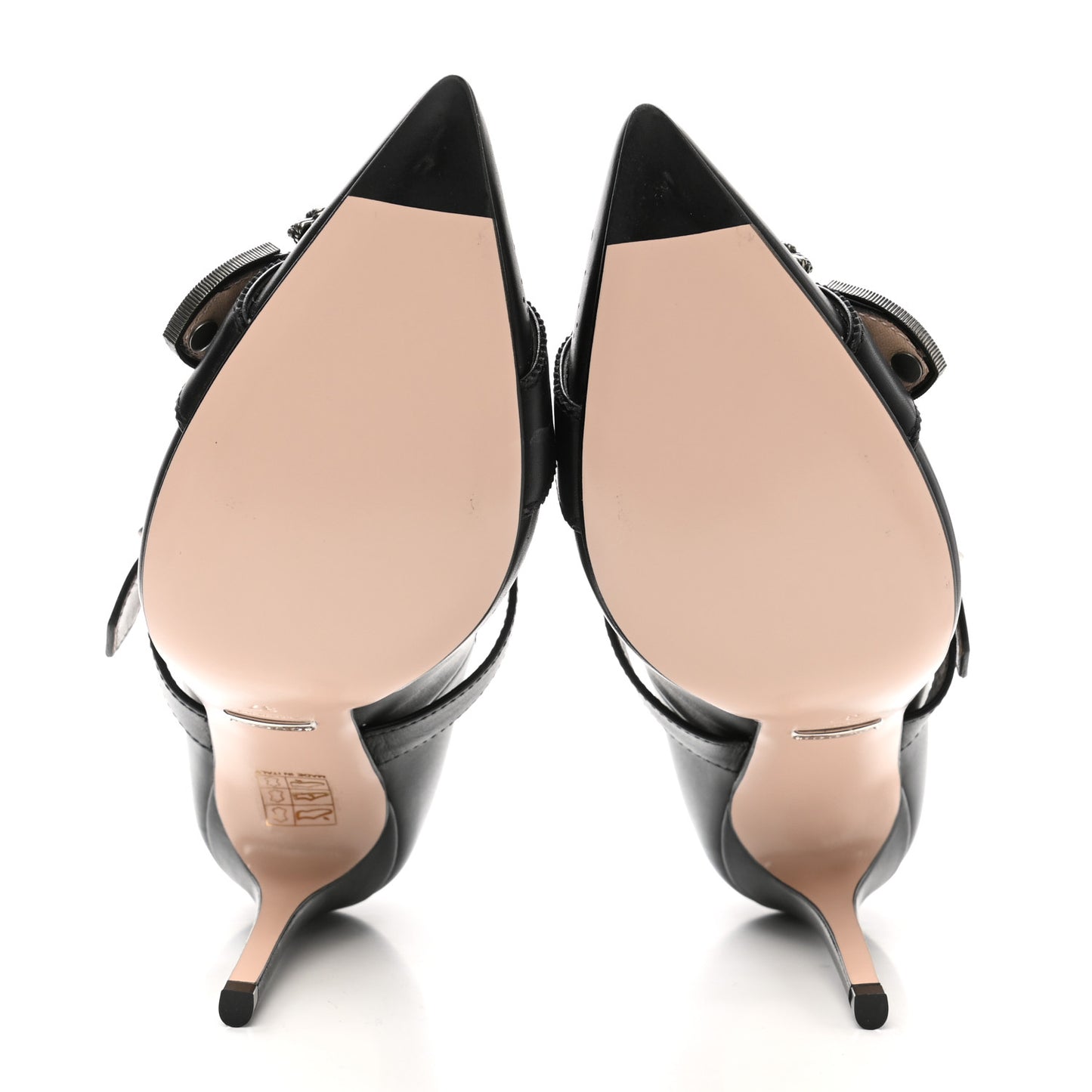 Calfskin Dionysus Perforated Mary Jane Pumps 37 Black
