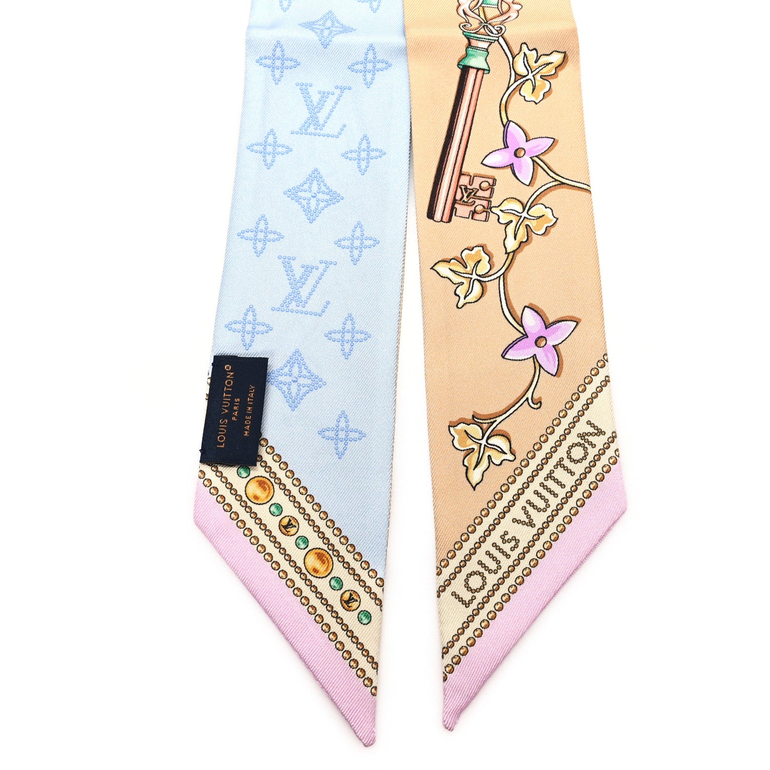 Louis Vuitton Silk LV Locks Bandeau Beige 2 of 3