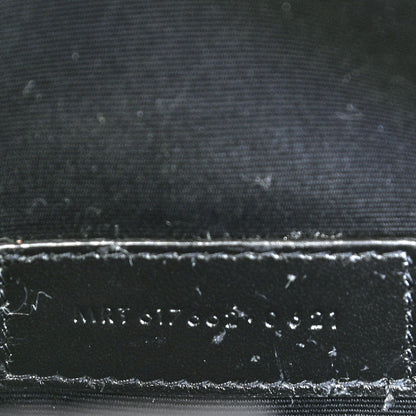 Saint Laurent Grain De Poudre Matelasse Chevron Monogram Envelope Clutch Black 7 of 13