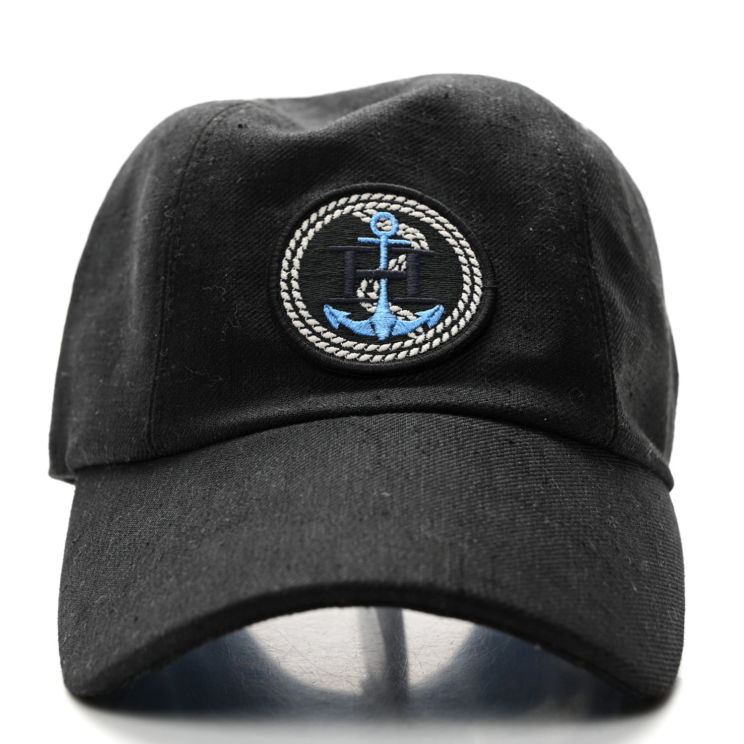 Hermes Linen Davis Ancre Cap 57 Black 3 of 8