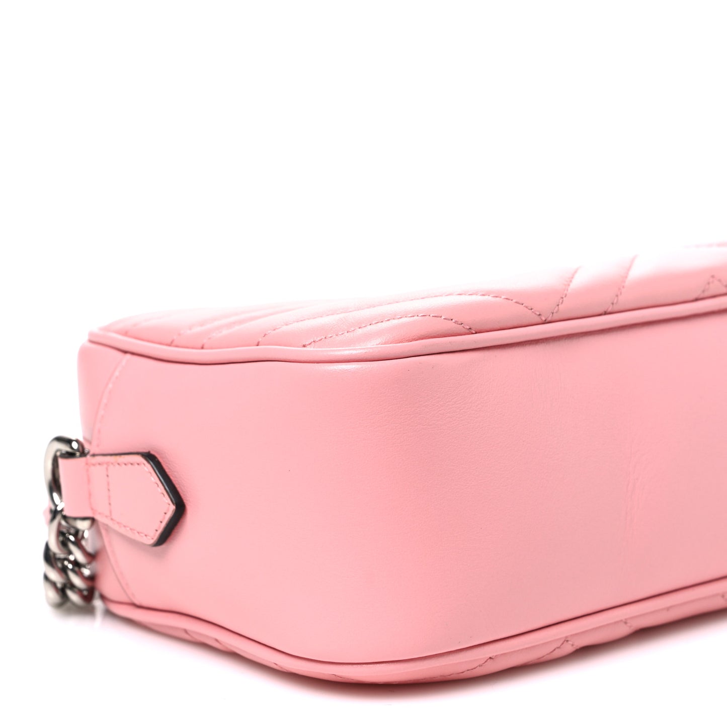 Calfskin Matelasse Small GG Marmont Chain Shoulder Bag Wild Rose