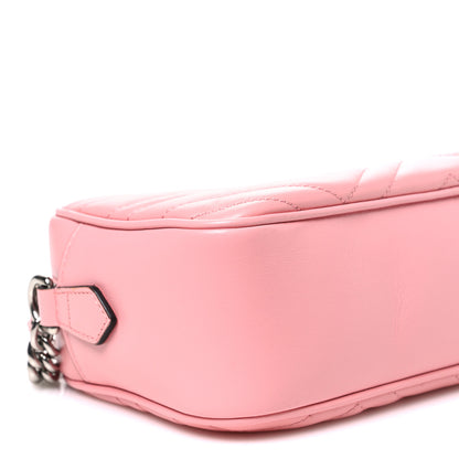 Gucci Calfskin Matelasse Small GG Marmont Chain Shoulder Bag Wild Rose 9 of 11