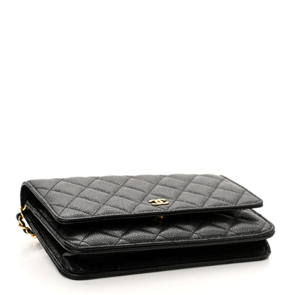 Chanel Caviar Quilted Wallet On Chain WOC Black 4 of 12