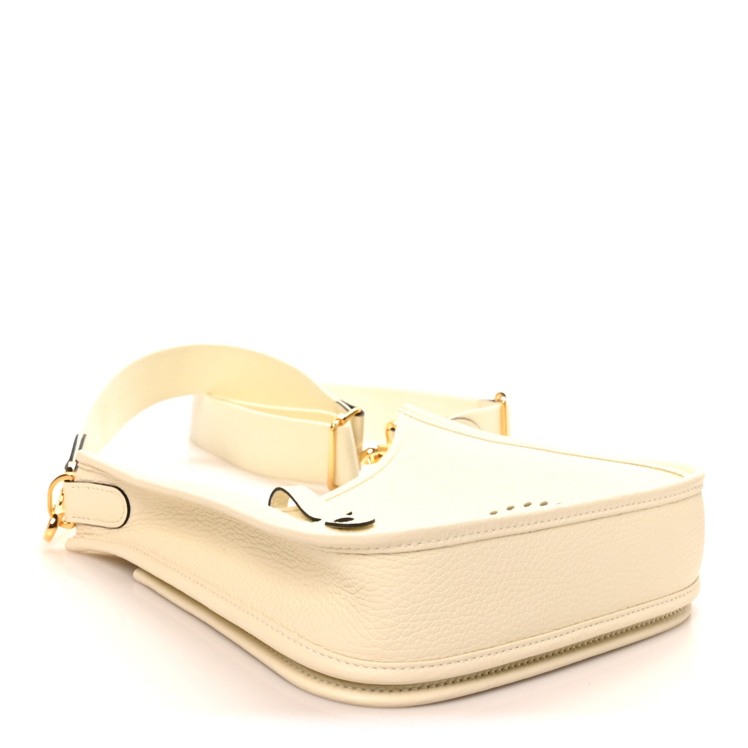 Hermes Taurillon Clemence Evelyne 23 Poche III Cream 4 of 10