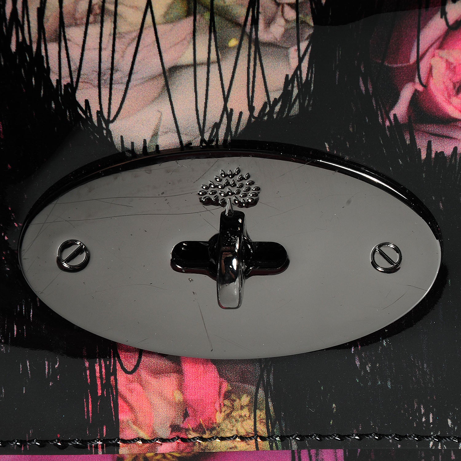Mulberry Patent Leather Scribbly Flora Bayswater Multicolor 8 of 12