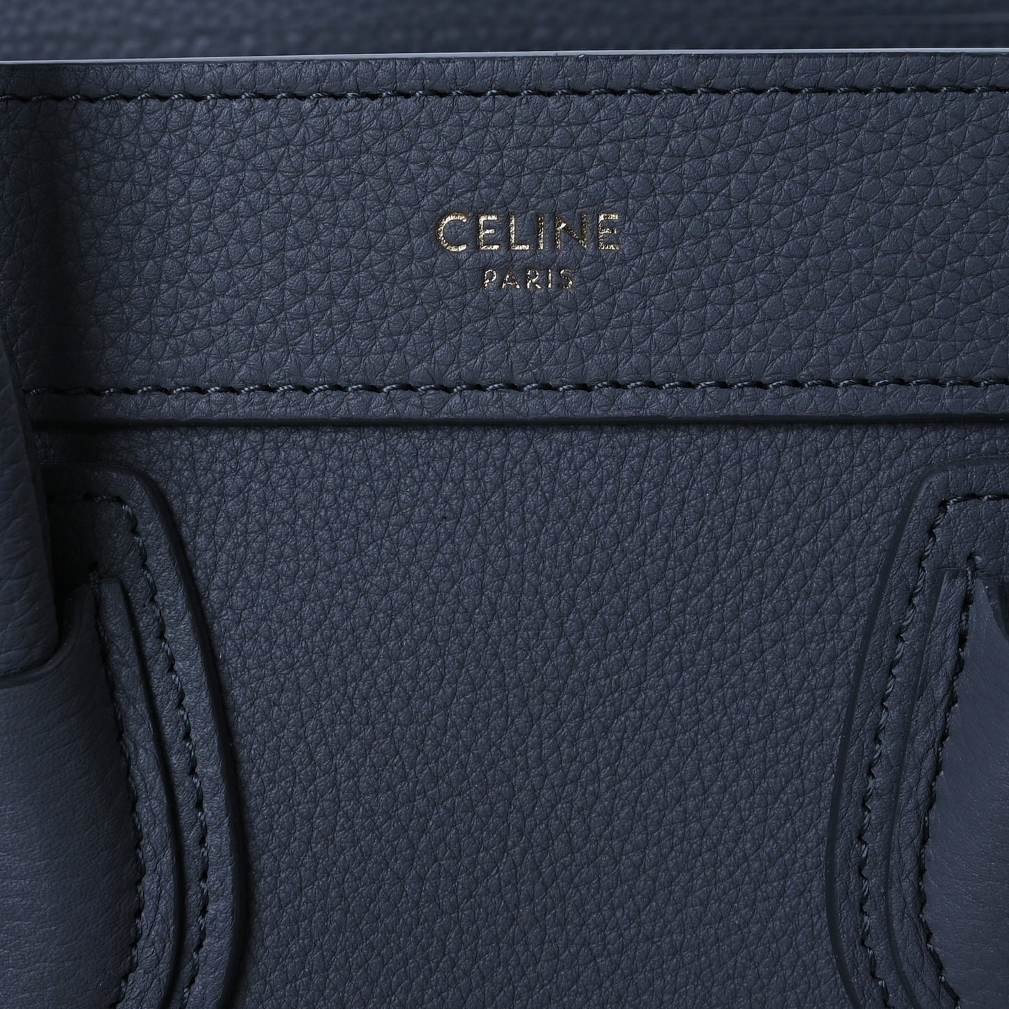Drummed Calfskin Nano Luggage Kohl