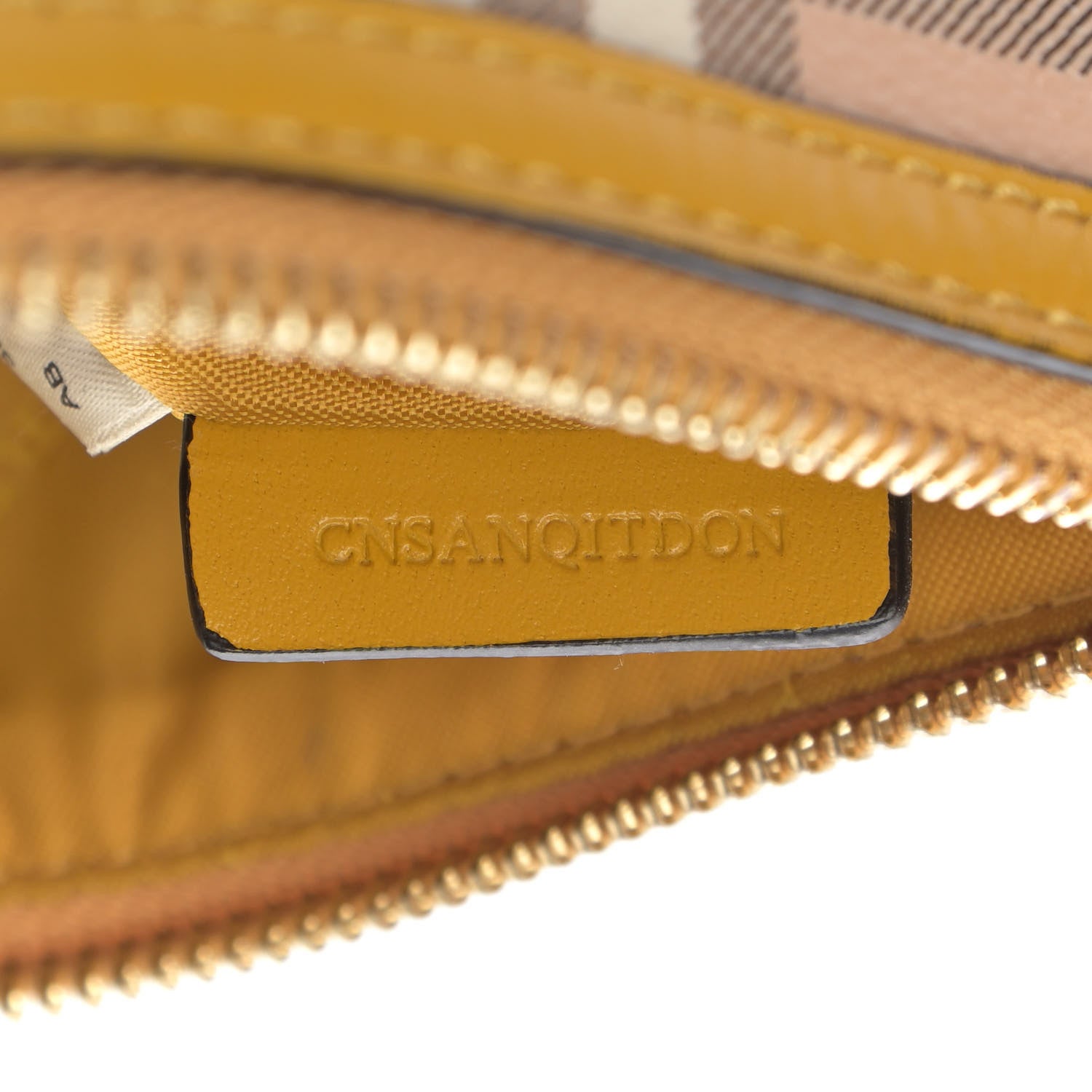 Burberry Haymarket Check Small Peyton Crossbody Clutch Bag Yellow 8 of 12