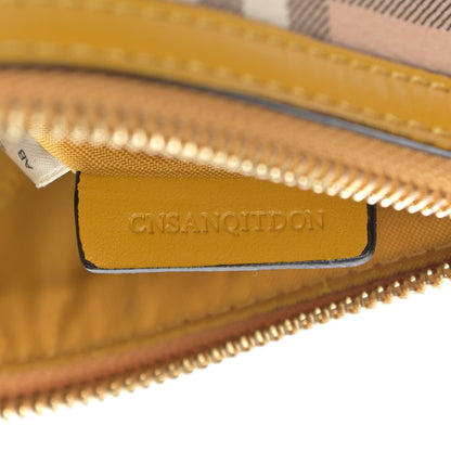 Burberry Haymarket Check Small Peyton Crossbody Clutch Bag Yellow 8 of 12