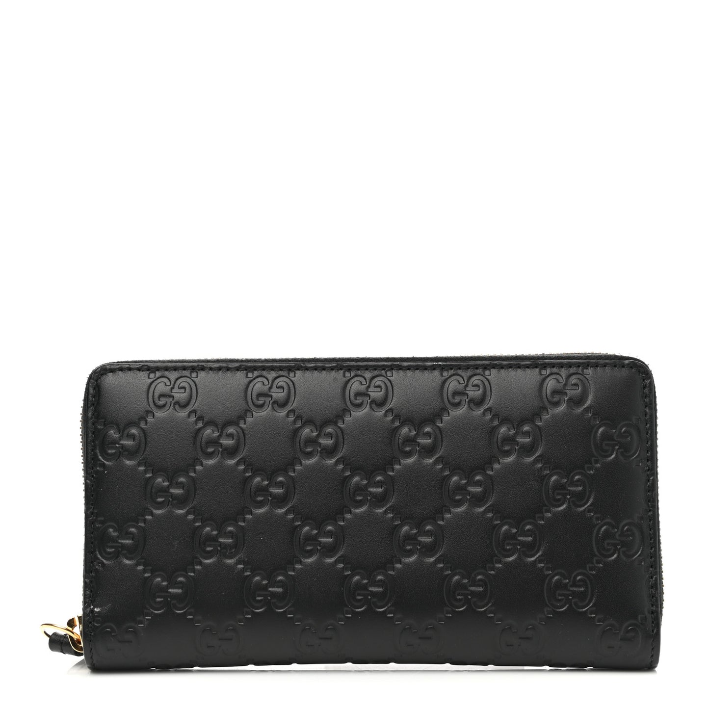 Guccissima Signature Zip Around Wallet Black
