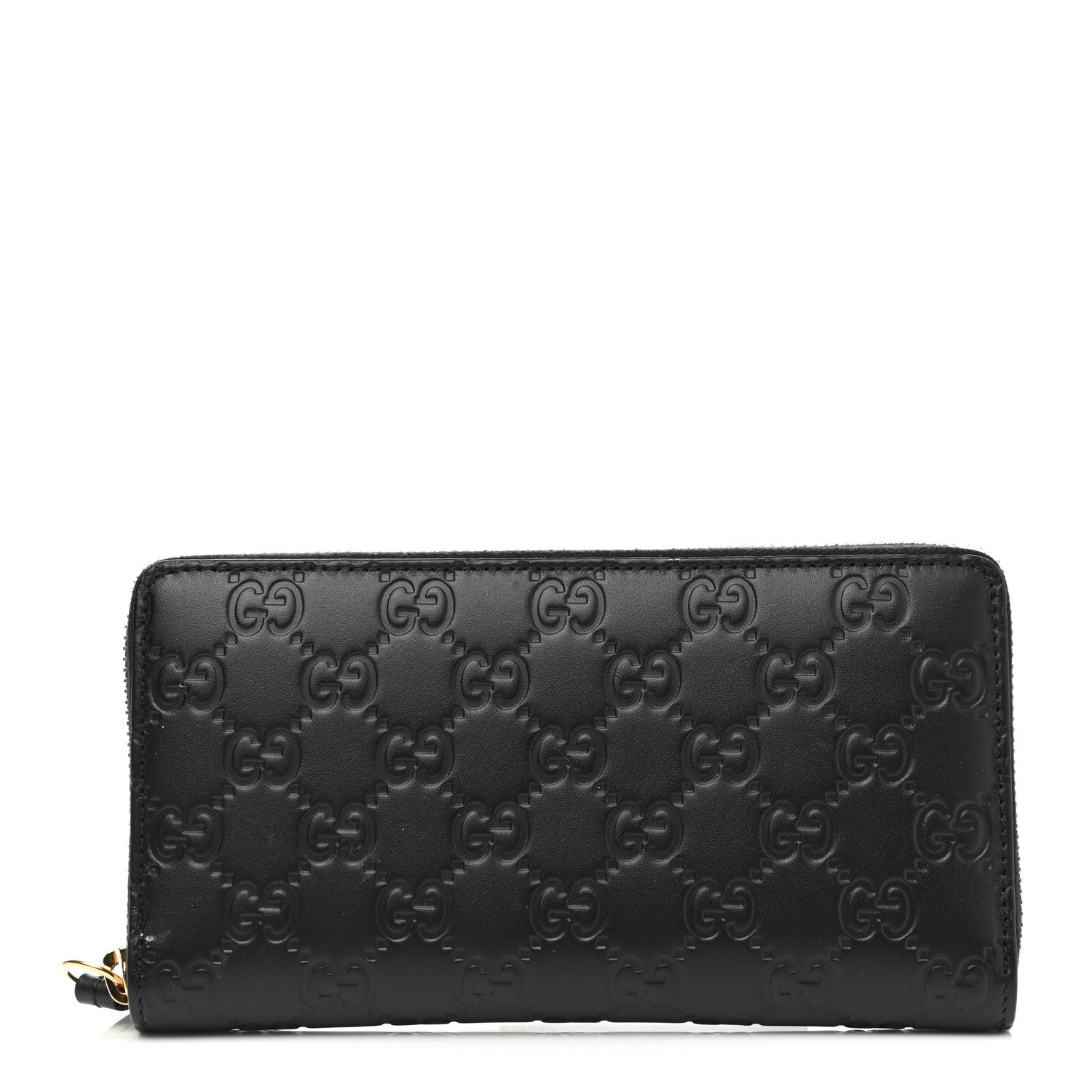 Gucci Guccissima Signature Zip Around Wallet Black 1 of 8