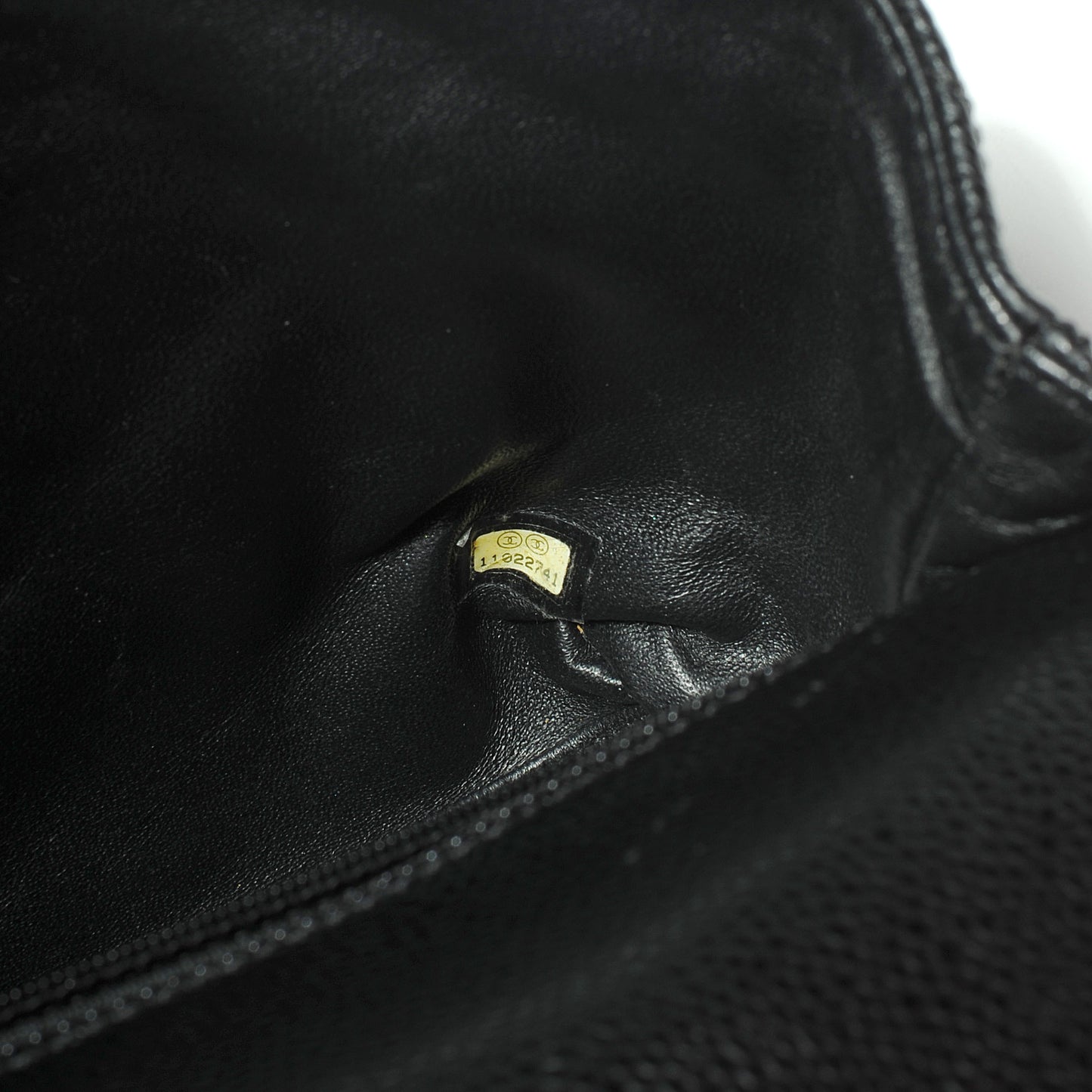 Caviar Kelly Flap Bag Black