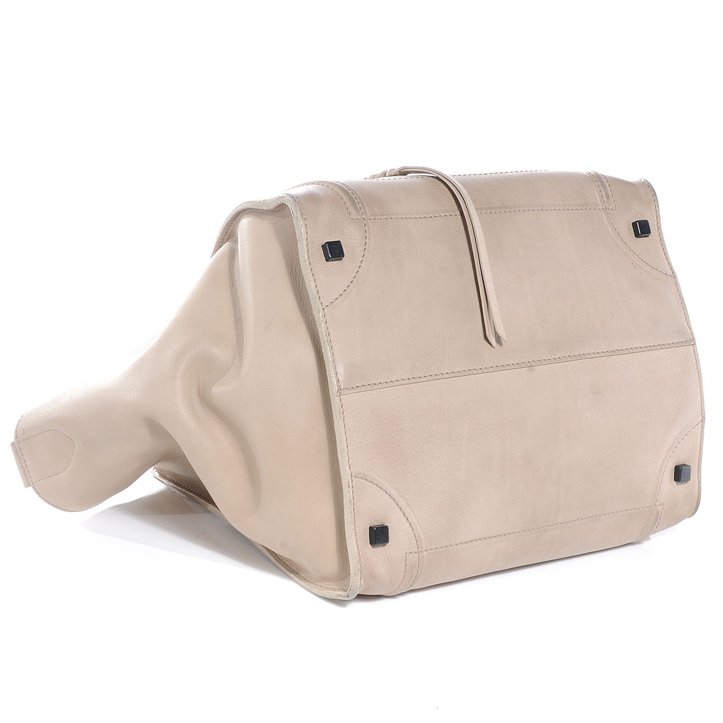 Smooth Calfskin Medium Phantom Luggage Bag Taupe