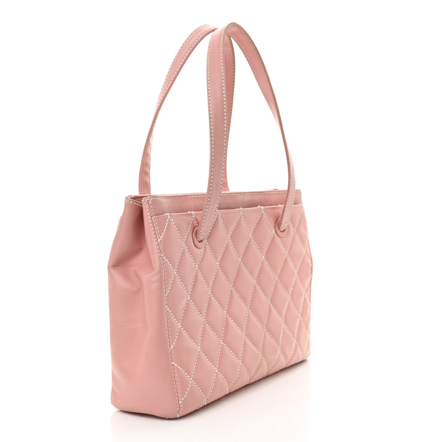 Chanel Calfskin Wild Stitch Tote Pink 3 of 16