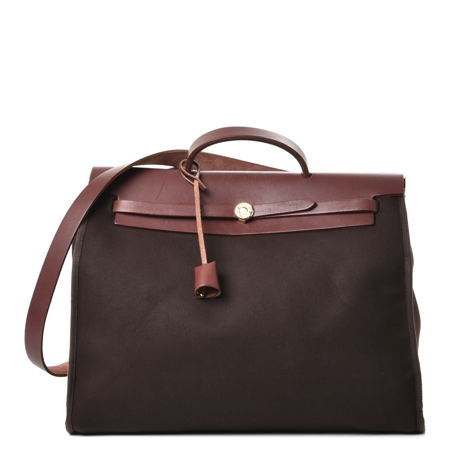 Toile Vache Calfskin Herbag 39 GM Havane