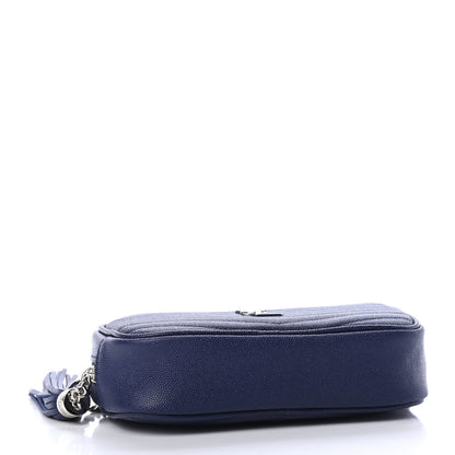 Saint Laurent Grain De Poudre Matelasse Monogram Mini Lou Camera Bag Denim 3 of 4