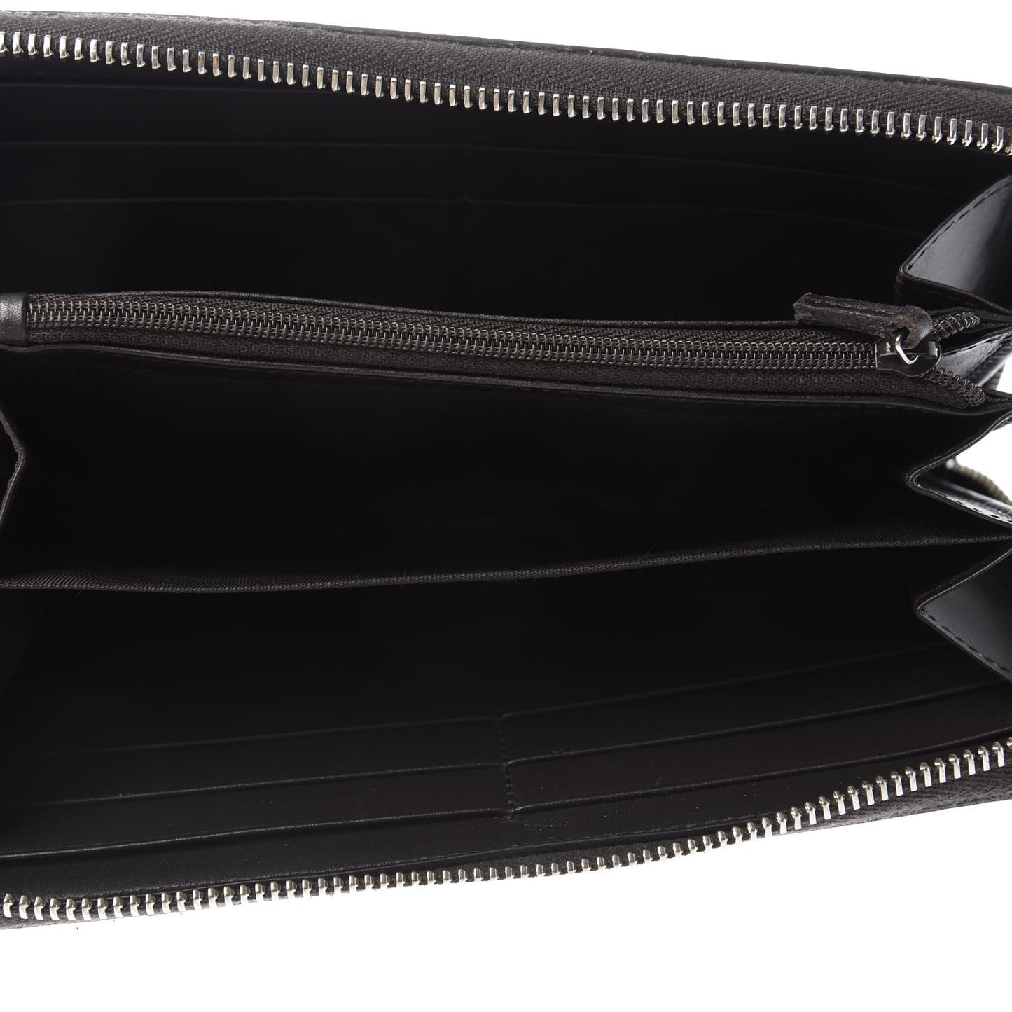 GG Supreme Monogram Web Bee Zip Around Wallet Beige Cocoa