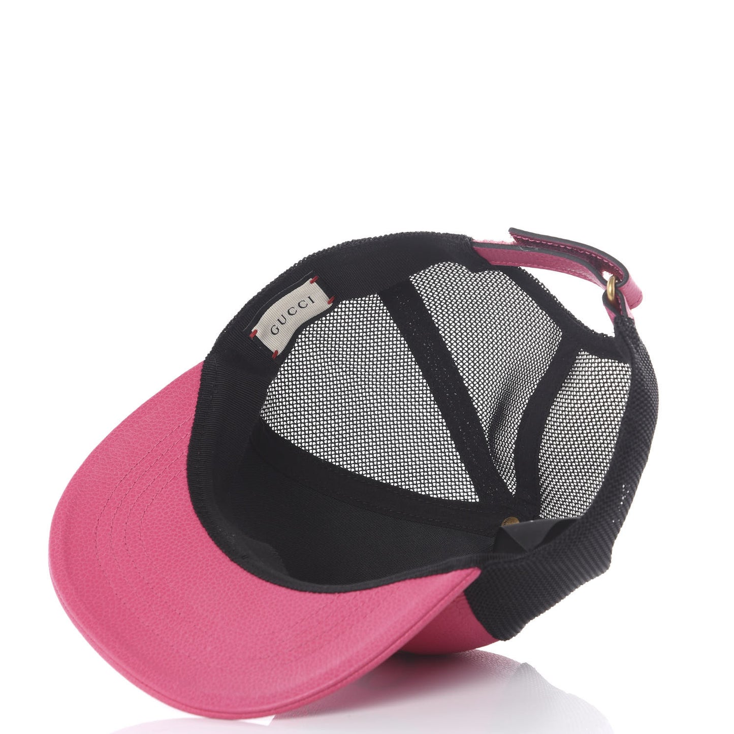 Cripto Calfskin Logo Baseball Hat L Fuxia Black