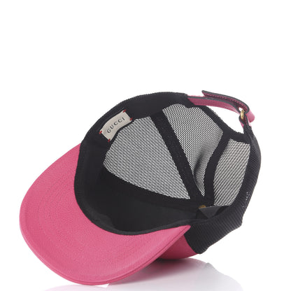 Gucci Cripto Calfskin Logo Baseball Hat L Fuxia Black 4 of 5