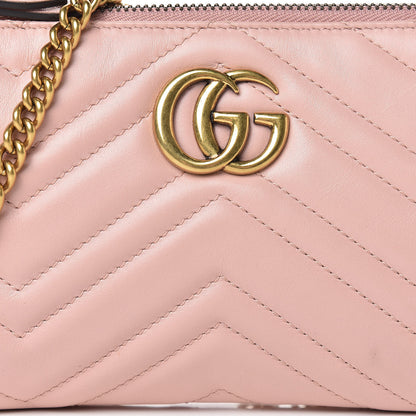 Gucci Calfskin Matelasse Mini GG Marmont Chain Bag Perfect Pink 8 of 10