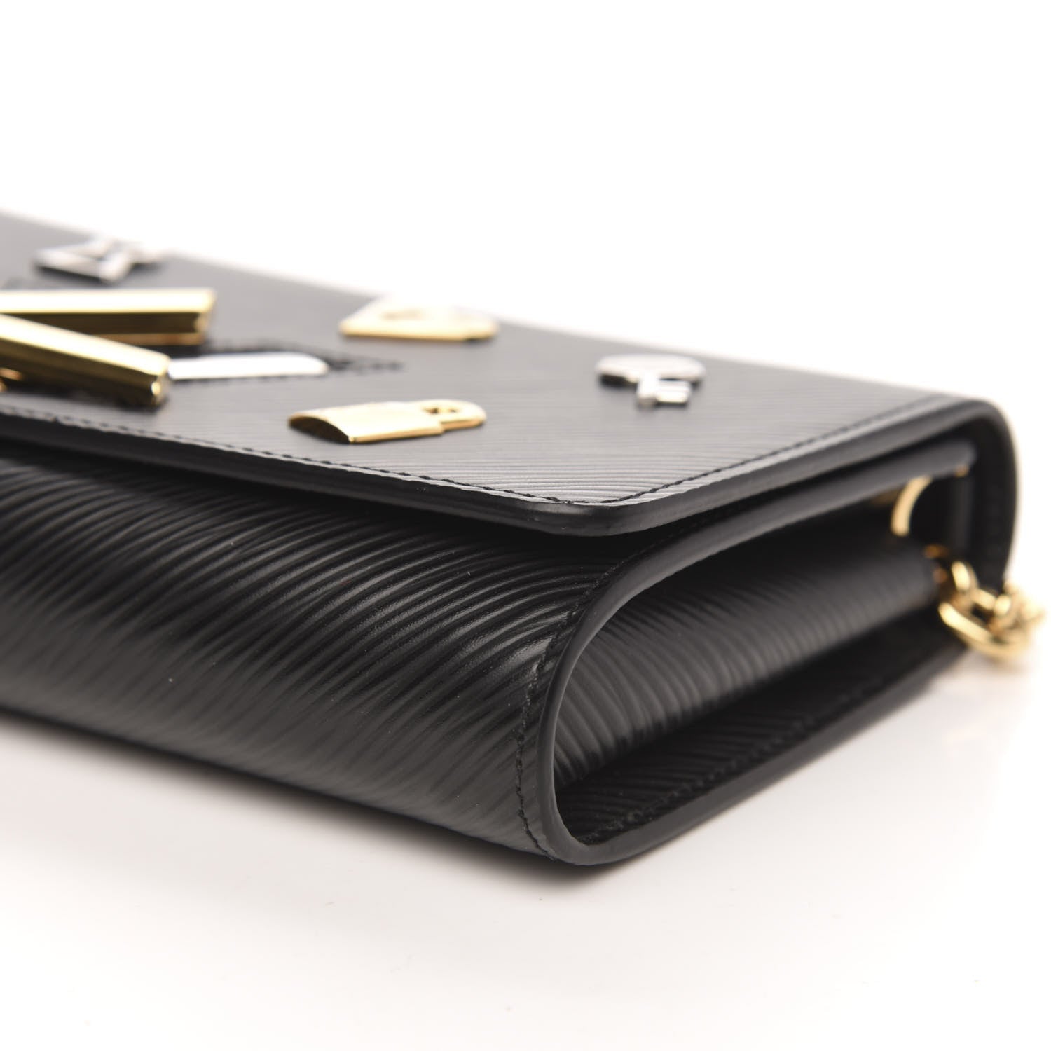 Louis Vuitton Epi Love Lock Twist Chain Wallet Black 8 of 10