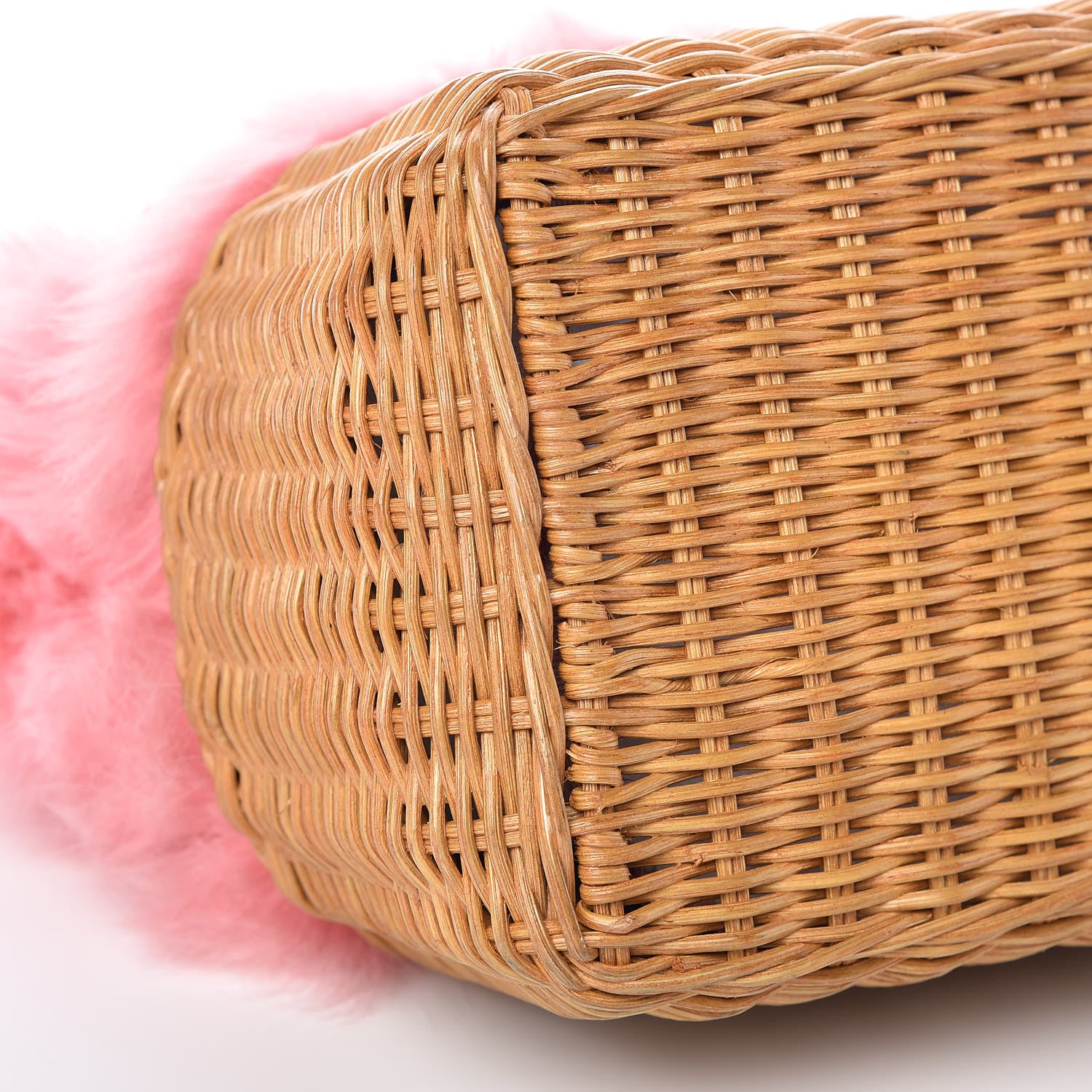 Miu Miu Montone Midolli Basket Bag Begonia Miel 9 of 10