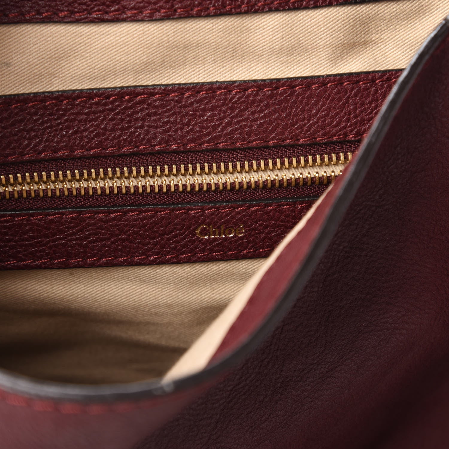 Chloe Calfskin Georgia Hobo Burgundy 8 of 12