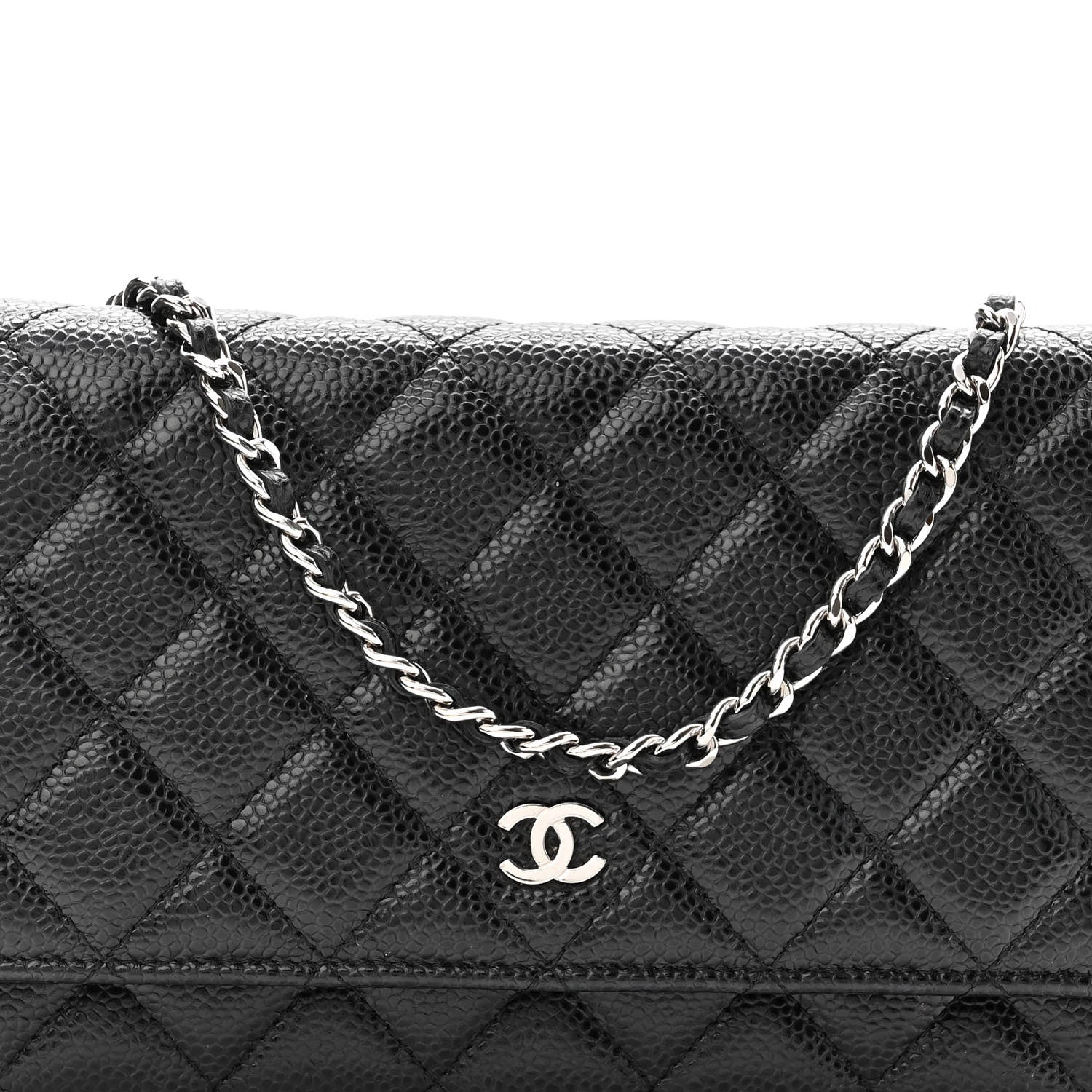 Chanel Caviar Quilted Wallet On Chain WOC Black 9 of 12