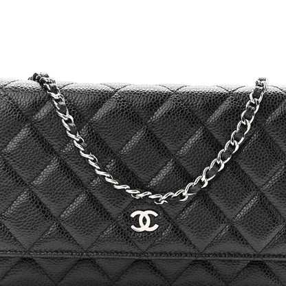 Chanel Caviar Quilted Wallet On Chain WOC Black 9 of 12