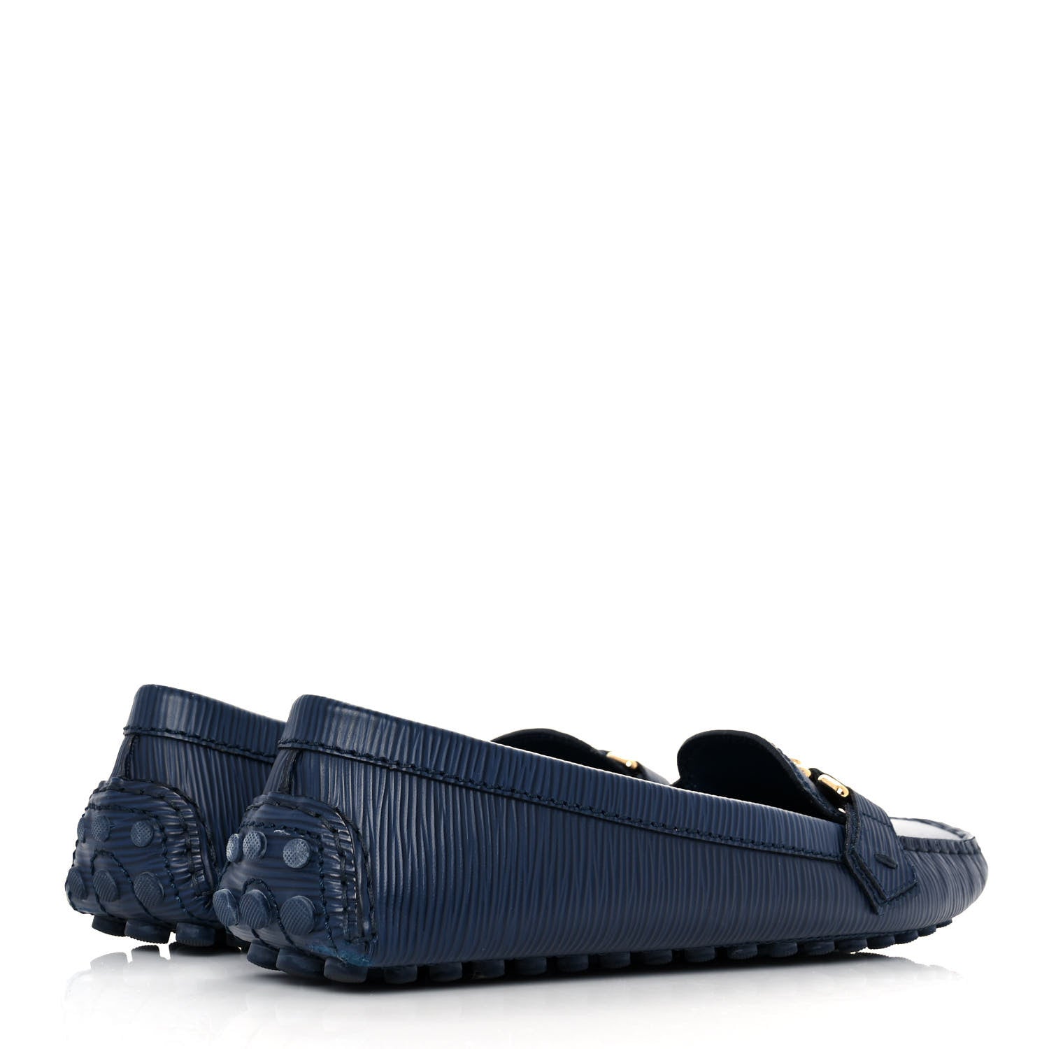 Louis Vuitton Epi Womens Oxford Loafers 39.5 Blue 4 of 10