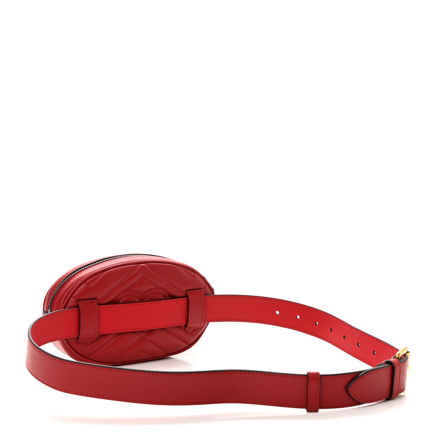 Calfskin Matelasse GG Marmont Belt Bag 85 34 Hibiscus Red