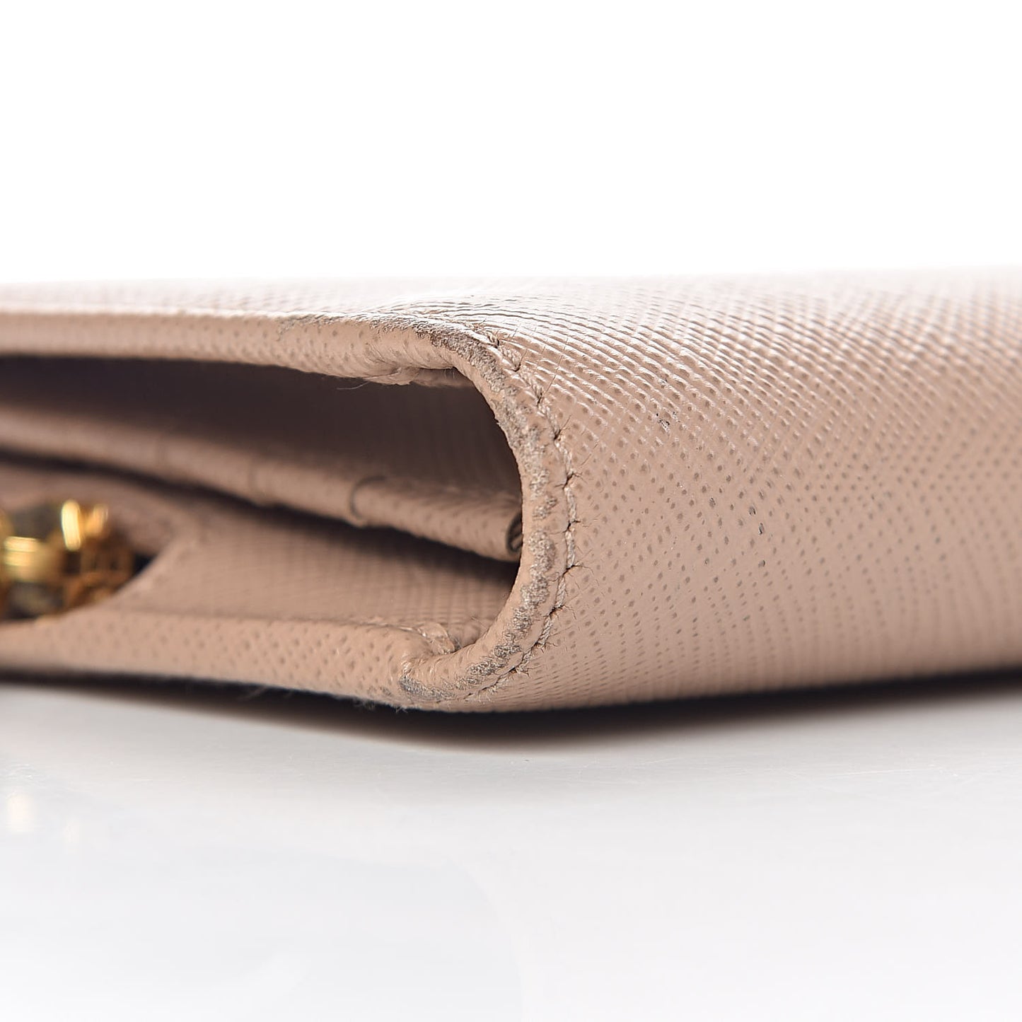 Saffiano Metal Double Snap Travel Wallet Cammeo