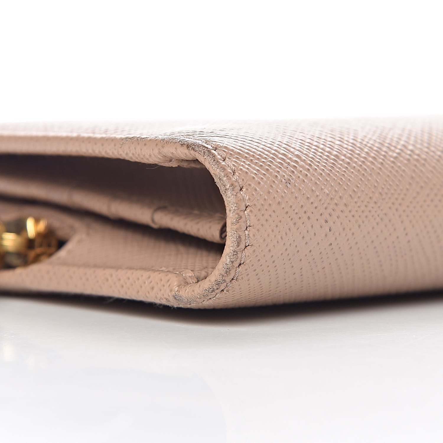 Prada Saffiano Metal Double Snap Travel Wallet Cammeo 12 of 16