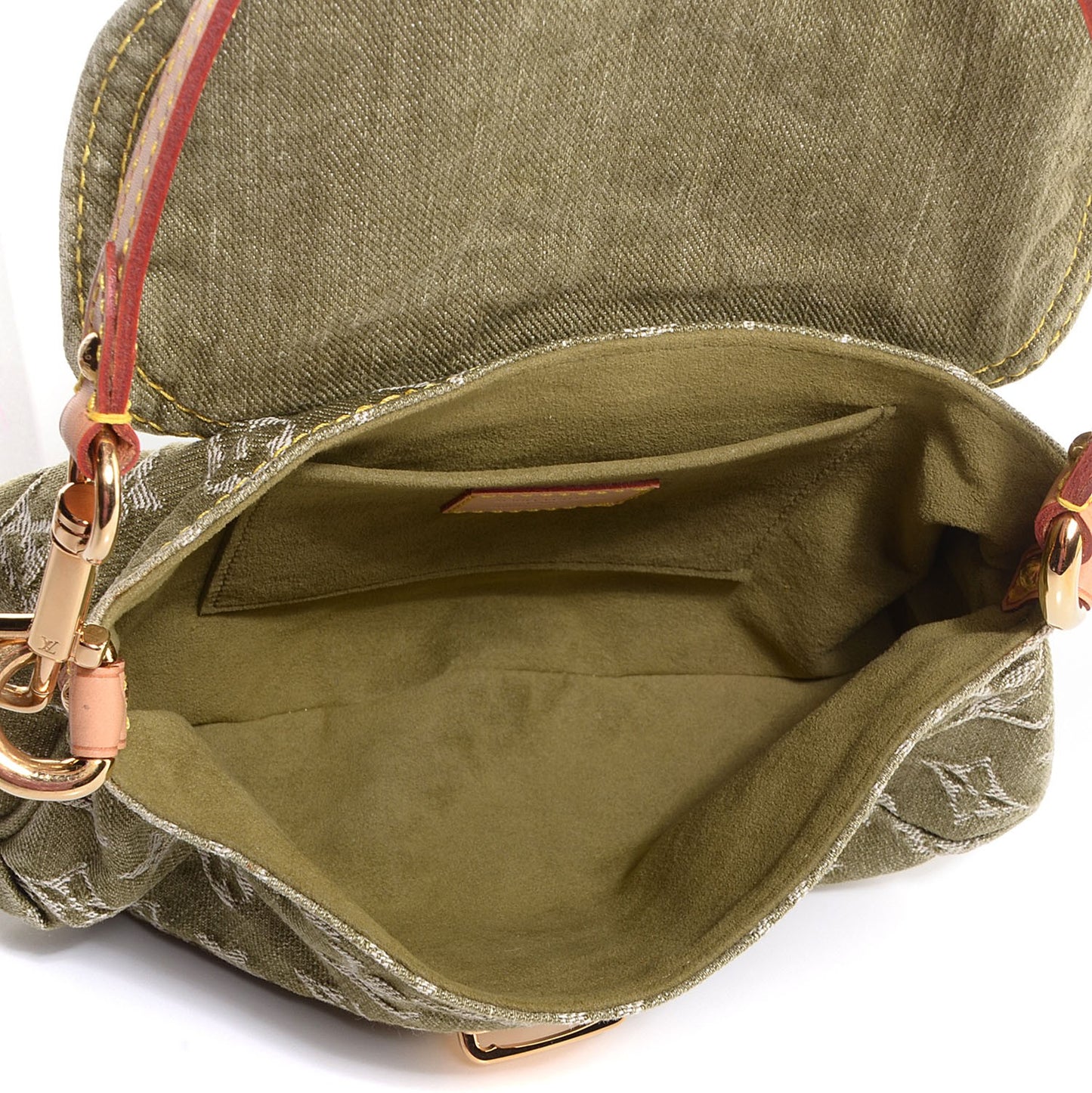 Monogram Denim Mini Pleaty Lichen