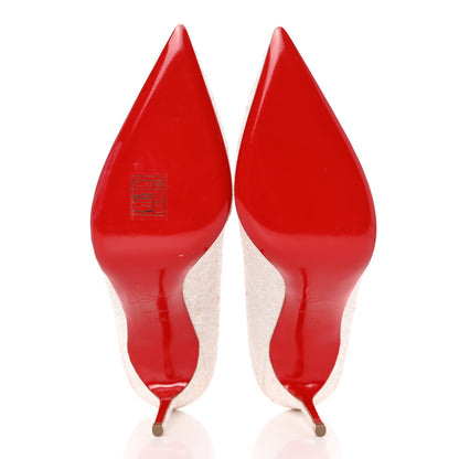 Christian Louboutin Glitter Givre Decollete 554 85 Pumps 37.5 White 5 of 9