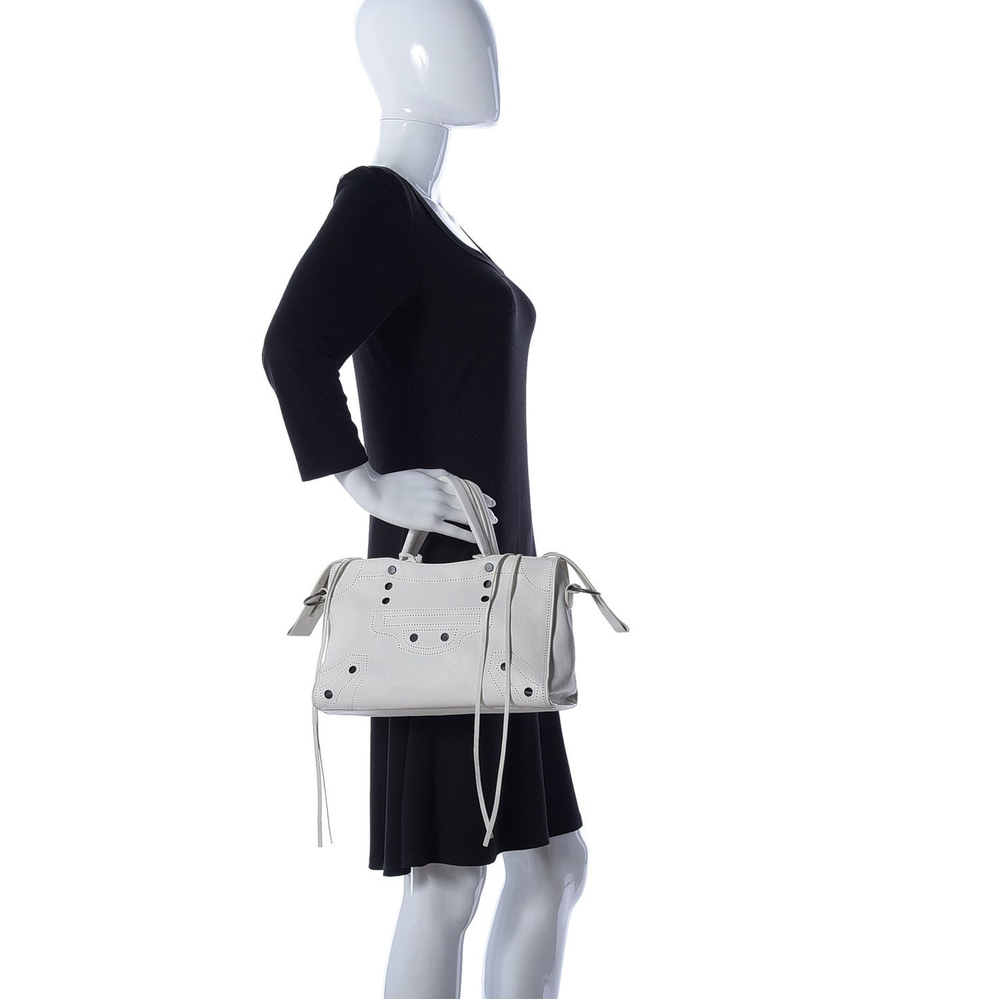 Veau Soyeux Perforated Blackout Hardware S City White