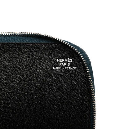 Hermes Epsom Large Remix Duo Wallet Black Deep Blue 8 of 9