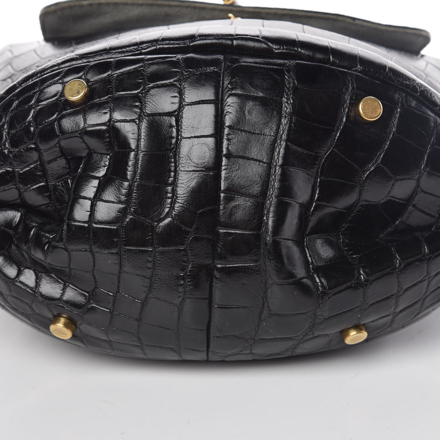 Alligator Capri Flap Hobo Black