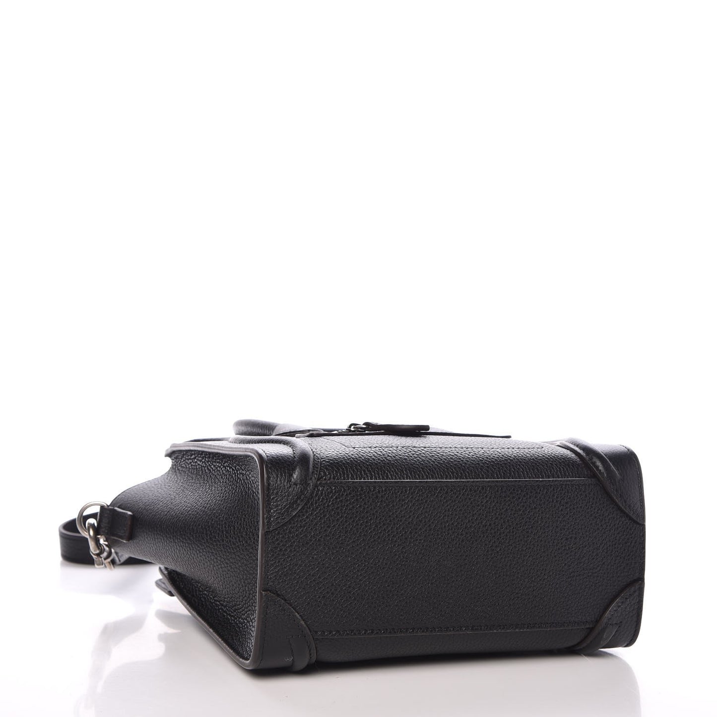 Drummed Calfskin Nano Luggage Black