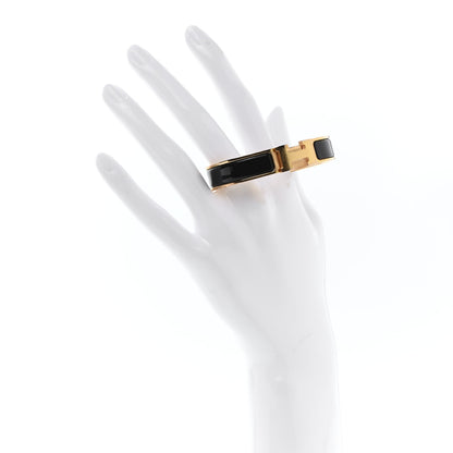 Hermes Enamel Narrow Clic Clac H Bracelet PM Black 2 of 4