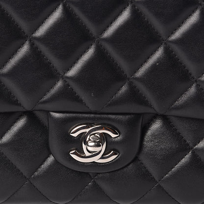 Chanel Lambskin Quilted Clutch With Chain Flap Black 10 of 14