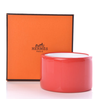 Hermes Lacquered Wood Assam Bracelet S Rouge Pivoine White 5 of 5