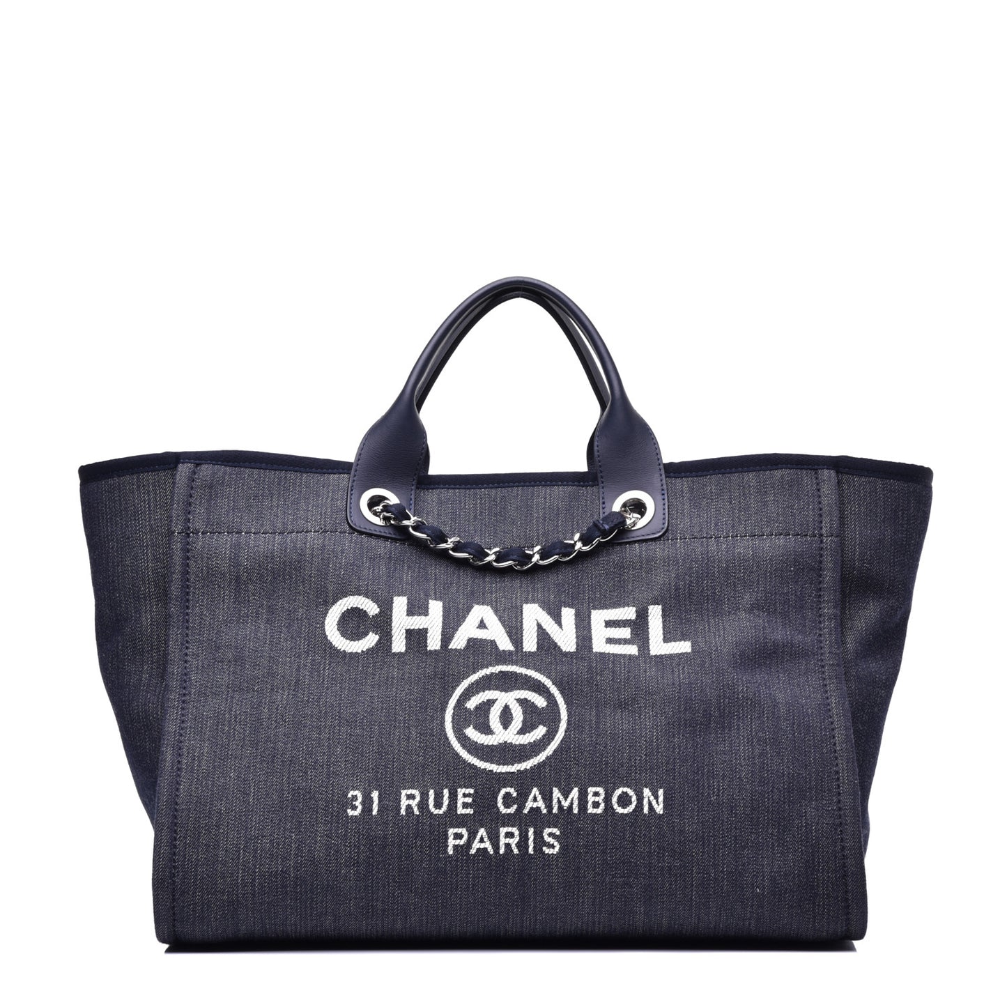 Denim Medium Deauville Tote Dark Blue