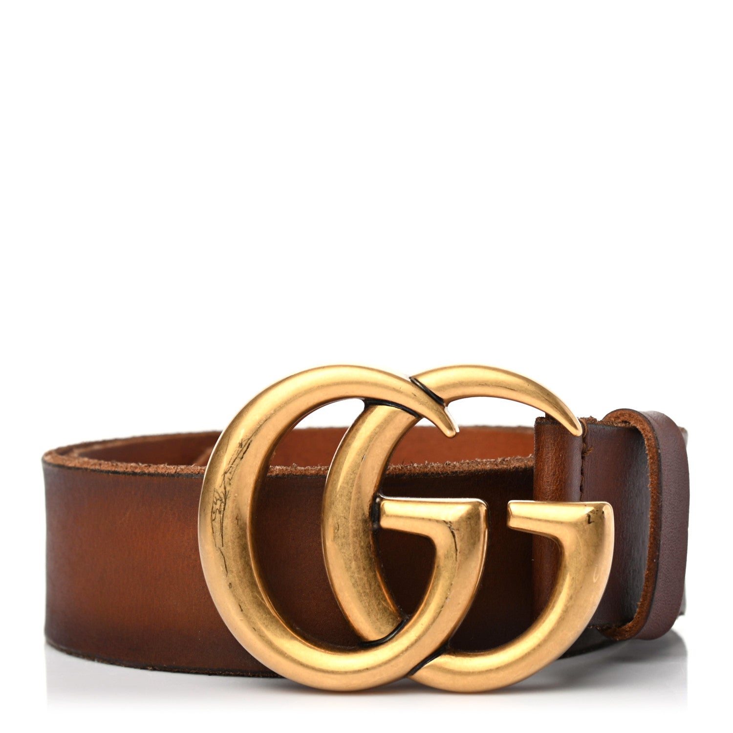 Gucci Faded Calfskin Double G 40mm Belt 80 32 Cuir 1 of 4