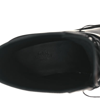 Hermes Glossed Calfskin Funk Ankle Boots 39.5 Black 7 of 9