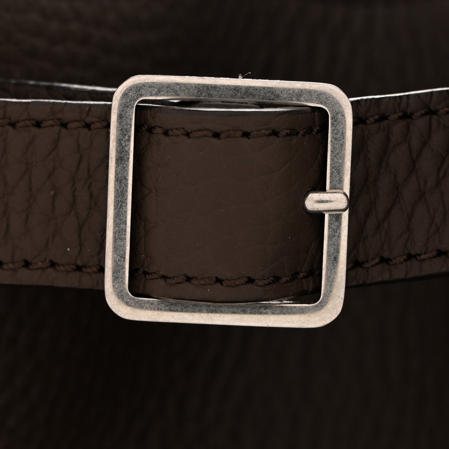 Grained Calfskin Soft Margaux 10 Bag Deep Brown