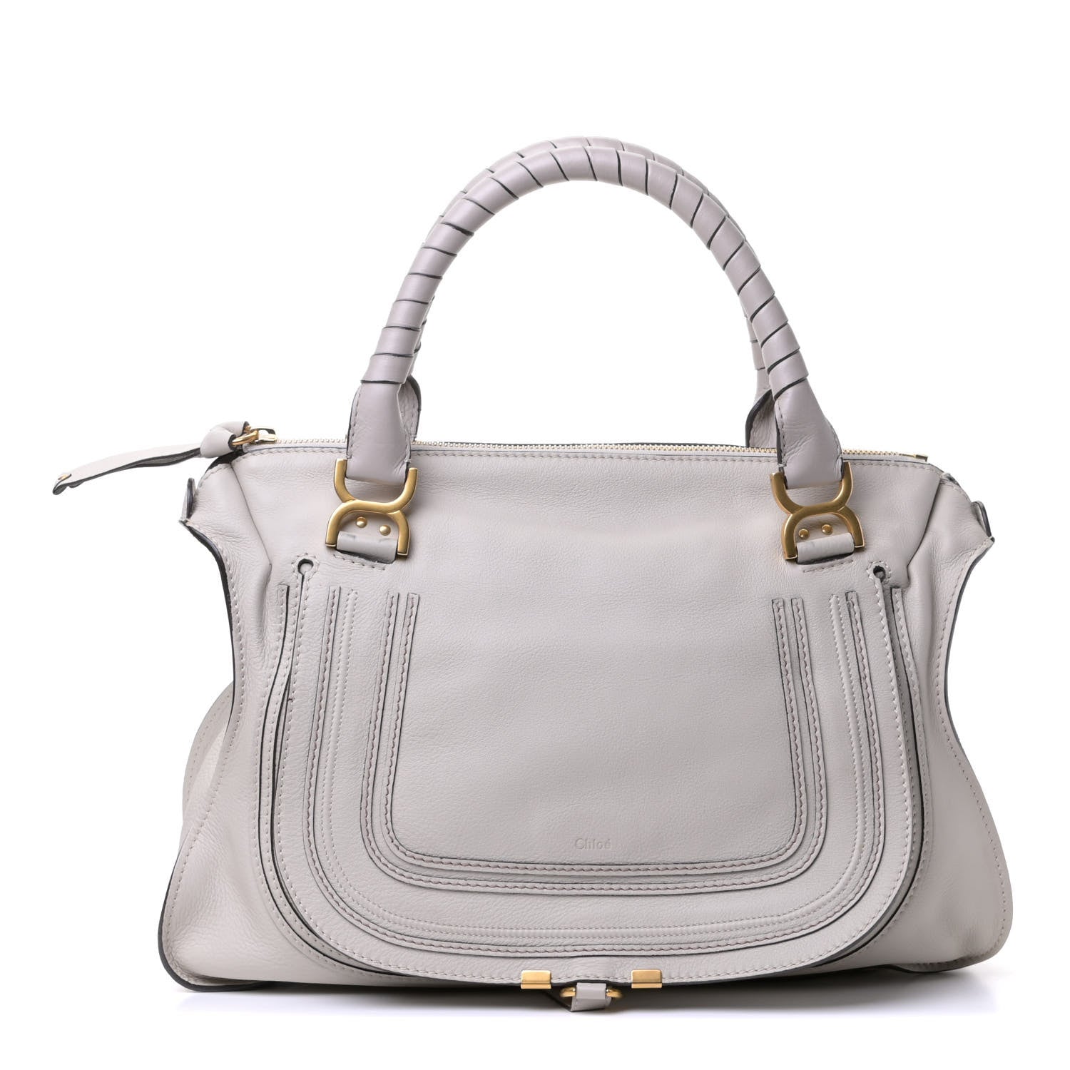 Chloe Calfskin Large Marcie Satchel Cashmere Grey 1 of 5
