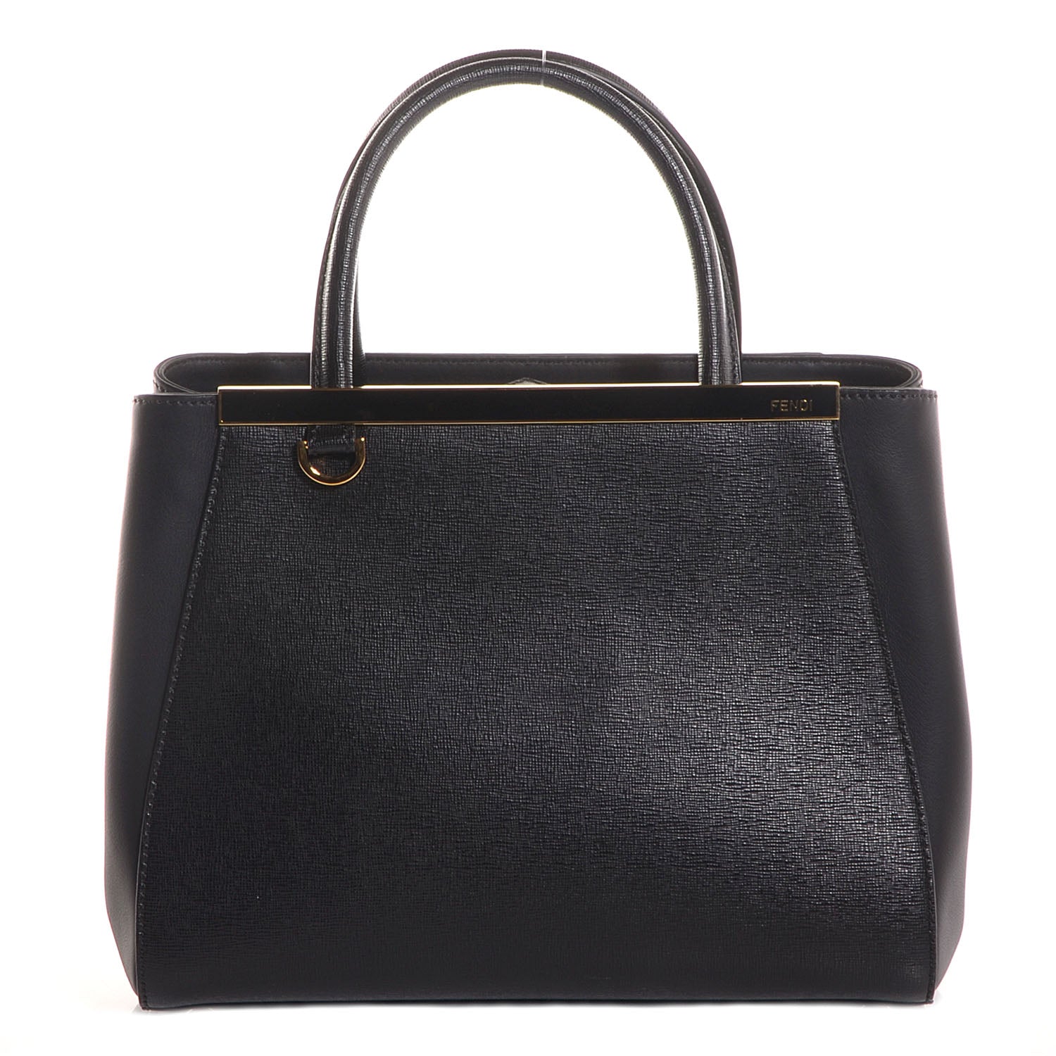 Fendi Vitello Elite Petite 2Jours Tote Black 1 of 9