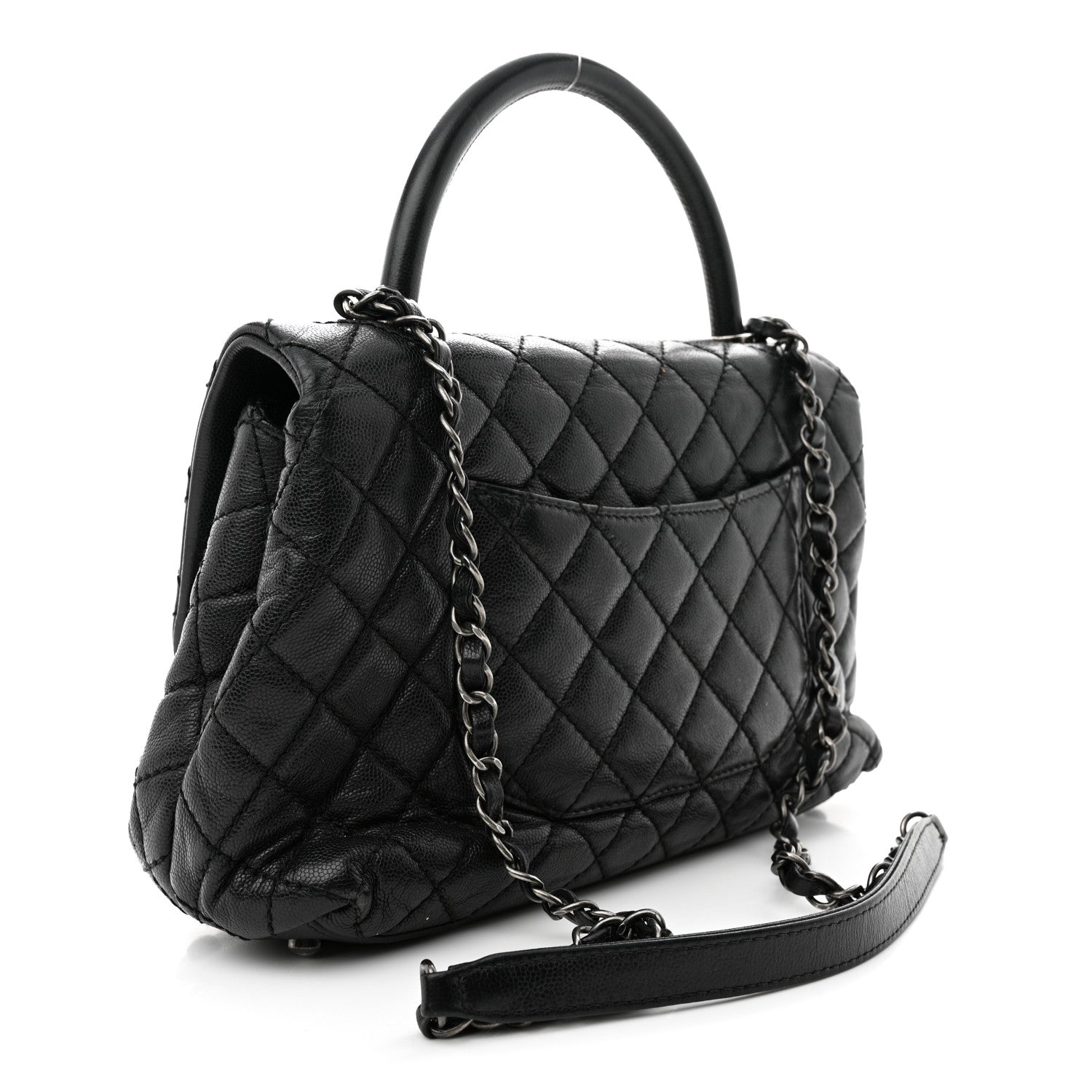 Chanel Caviar Quilted Small Coco Handle Flap Black 3 of 21