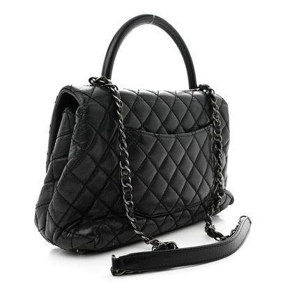 Chanel Caviar Quilted Small Coco Handle Flap Black 3 of 21