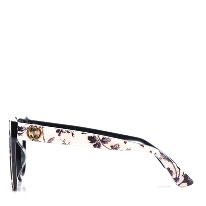 Gucci Acetate Floral Round GG Sunglasses GG0028SA White 3 of 8